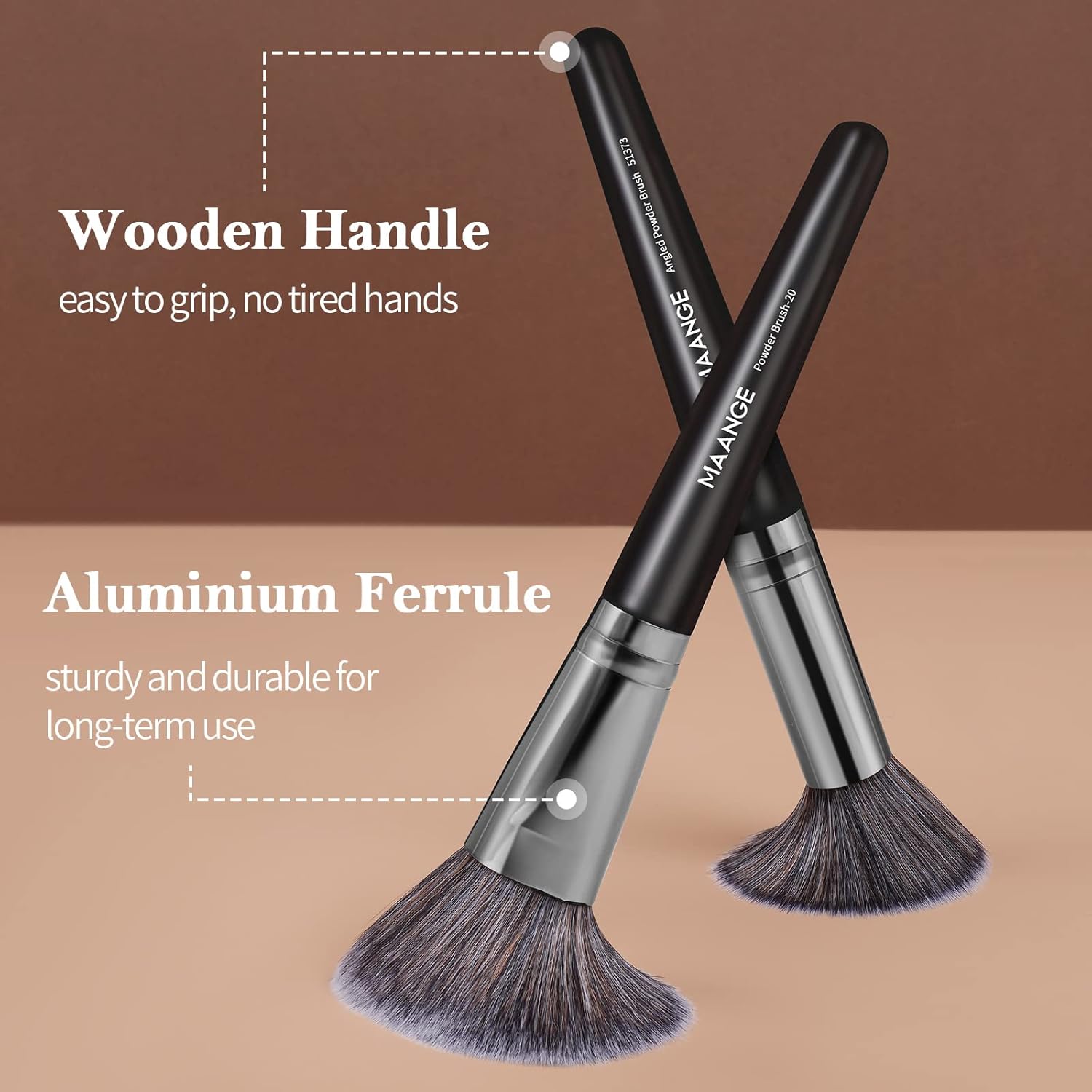MAANGE Makeup Brushes, 25pcs Makeup Brush Set Premium Synthetic Concealer Blush Foundation Eyeshadow Brush Professional Make up Brushes with Gift Box(Black) - Image 4