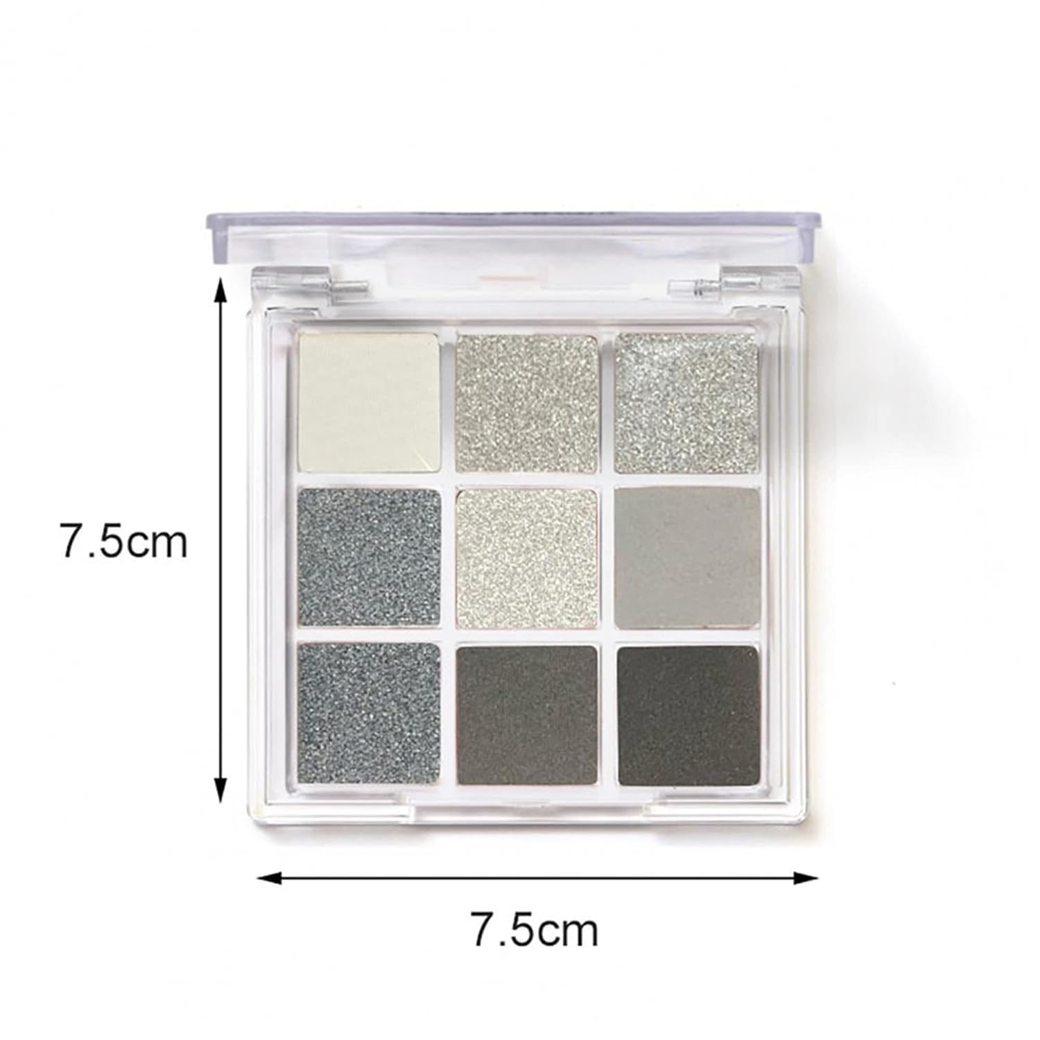 MAEPEOR 9 Colors Eyeshadow Palette Black Grey Smokey Matte Glitter Eyeshadow Longlasting Waterproof Smoky Eye Shadow for Girls and Women (Set 1, Black Grey) - Image 7
