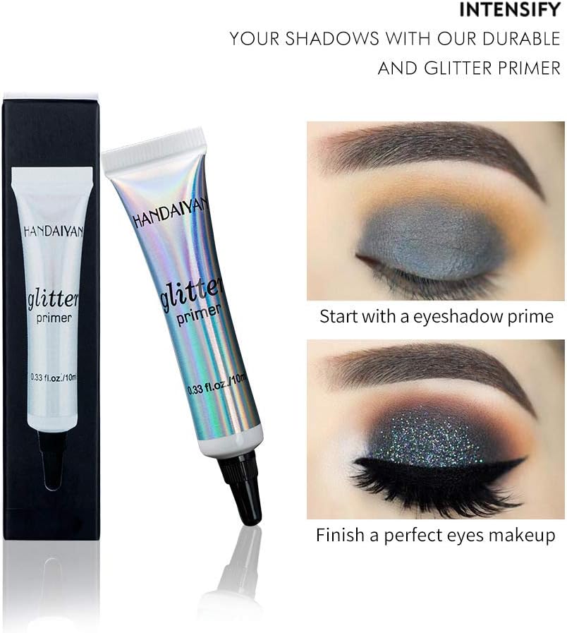 MAEPEOR Cosmetic Glitter Glue Long Lasting Makeup Glitter Primer Gel Waterproof & Smudgeproof Primer Base Glue for Body Eyes Face Lip with Glitter, Body Jewels, Rhinestones (2 PCS, 10 ml) - Image 3