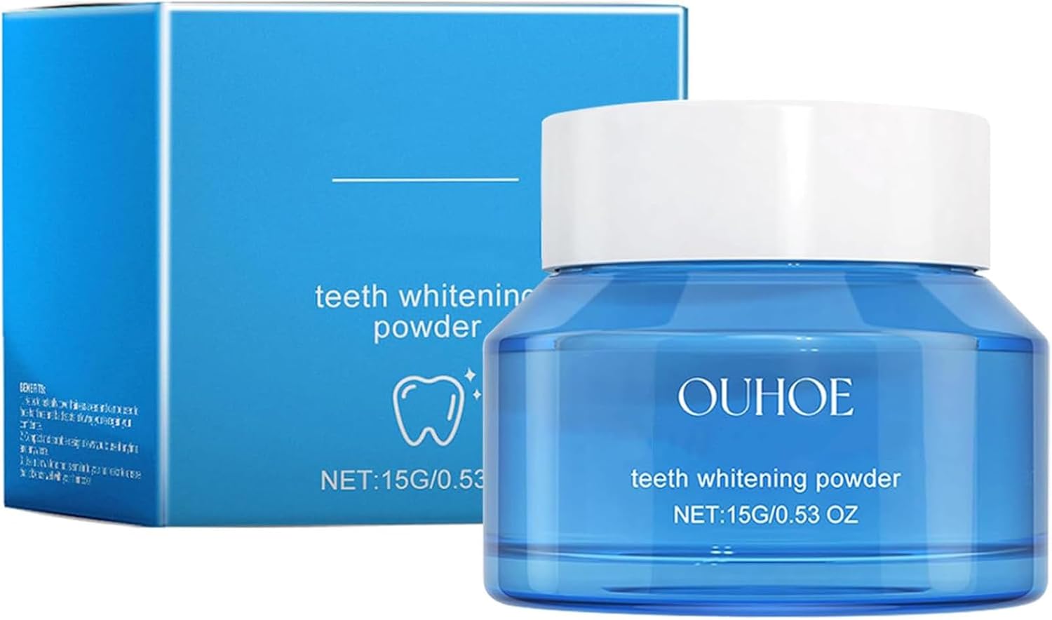 Magic Teeth Whitening Powder, Natural Teeth Whitener, Instant Stain Removal, No Sensitivity - Breath Enamel-Safe, Mint Flavor, 16 Ounce