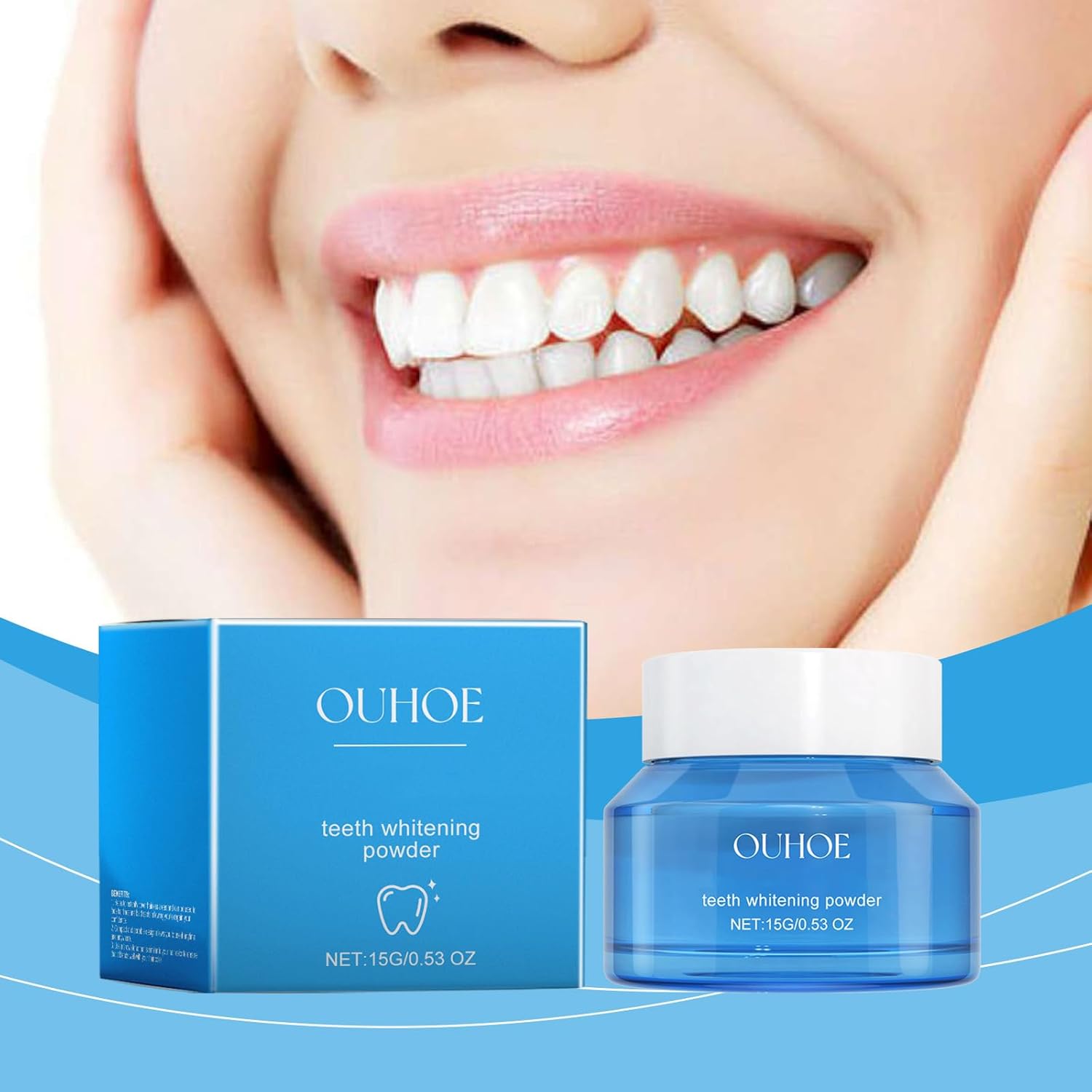Magic Teeth Whitening Powder, Natural Teeth Whitener, Instant Stain Removal, No Sensitivity - Breath Enamel-Safe, Mint Flavor, 16 Ounce - Image 2