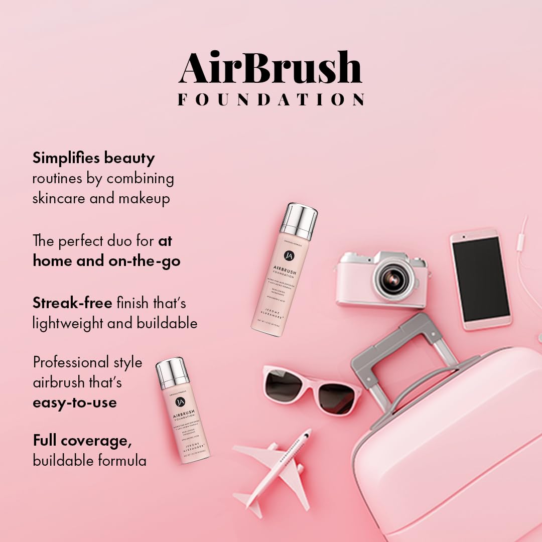 MagicMinerals AirBrush Foundation by Jerome Alexander, Mini Travel Size 1FL Oz, Easy Application Spray Makeup with Anti-aging Ingredients for Smooth Radiant Skin - Warm Beige - Image 5