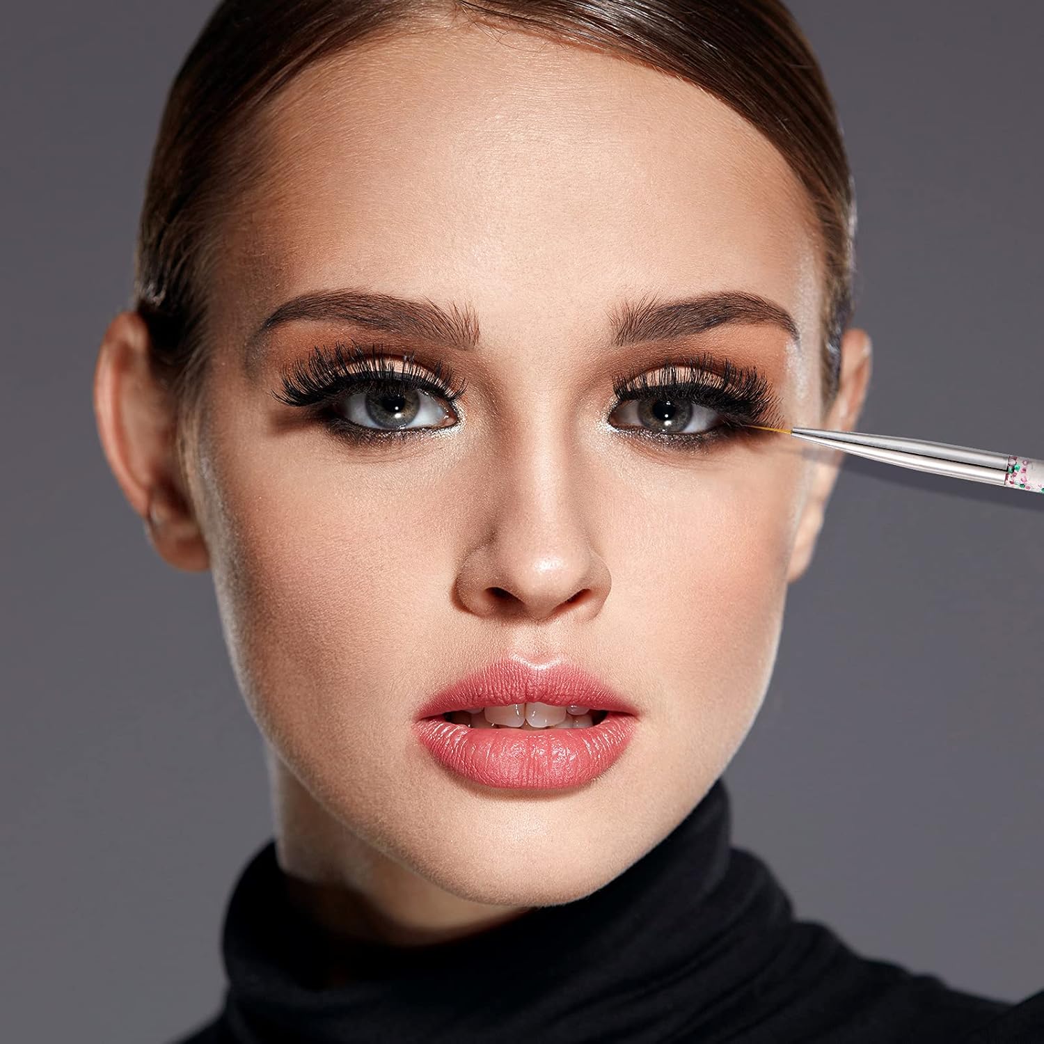 Maitys 6 Pcs Eyeliner Brushes Fine Point Thin Eye Makeup Gel Eyeliner Brush Water Activated Graphic Cosmetic Liner Wands for Eyes Makeup Tools(Bright Style) - Image 5