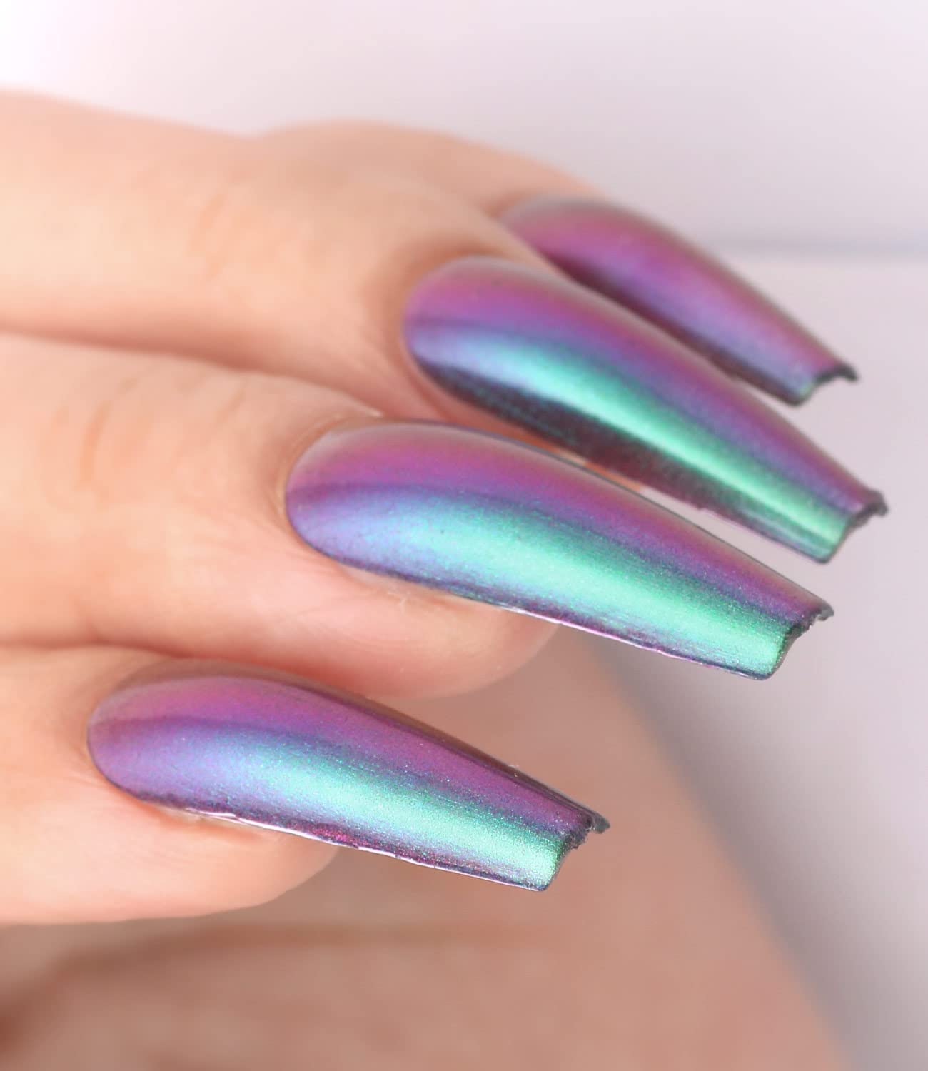 Major Dijit Chameleon Nail Polish Holographic Glitter Quick Dry Nail Polish Shimmer Iridescent Chrome Nail Art Varnish (02) - Image 5