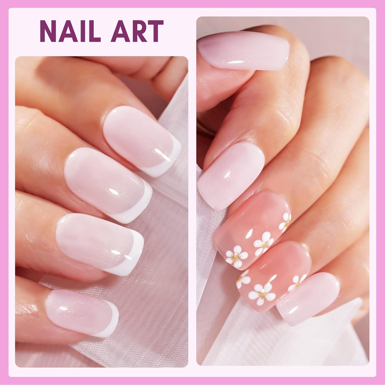 Makartt Gel Nail Polish 15ml, Natural Nude Jelly Pink Glitter, Soak Off UV/LED Gel for DIY Manicure & Nail Art Designs, Home & Salon Use - Soft Whisper - Image 7