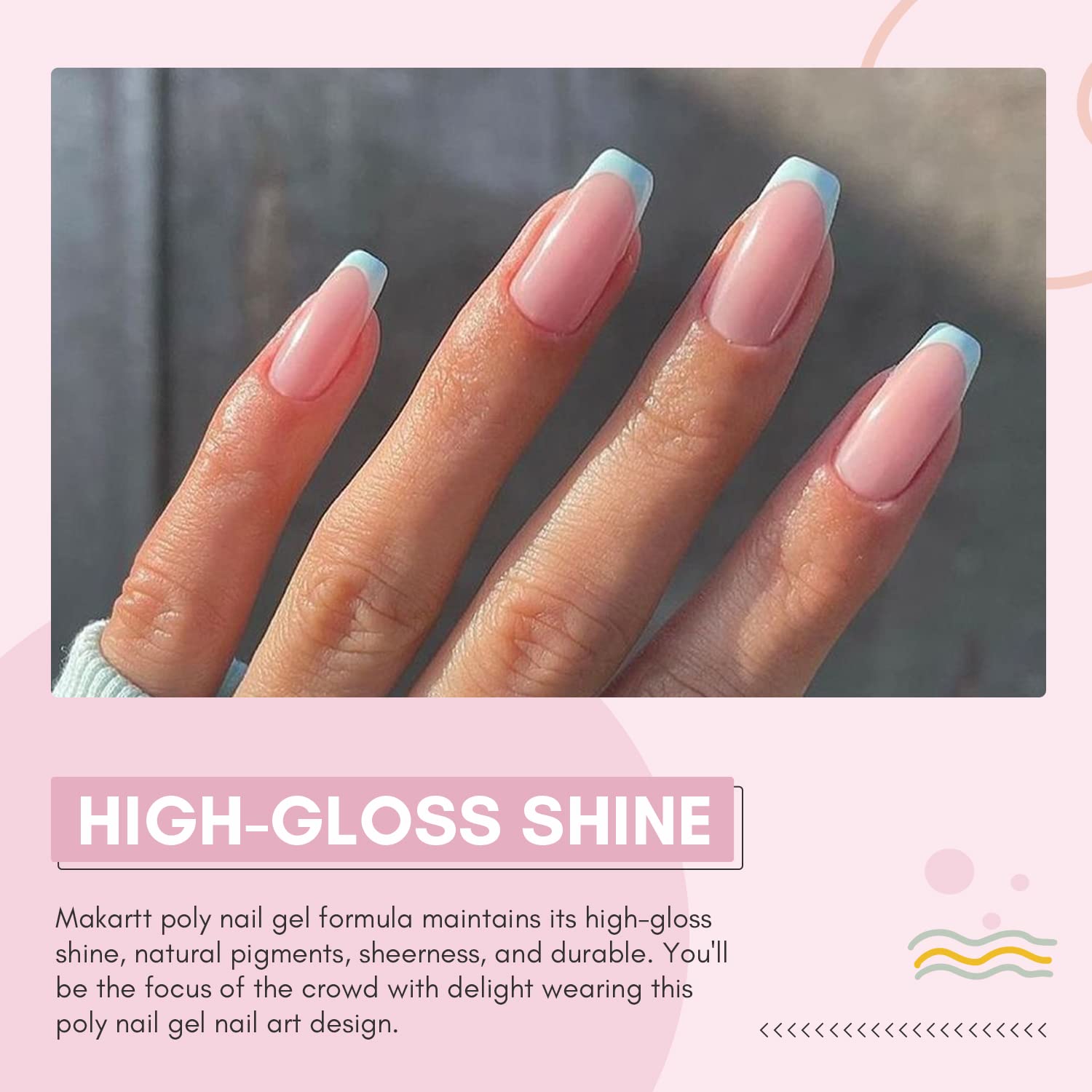 Makartt Poly Nail Gel: Natural Pink 50ML 3D Gel Nail Builder Salon Supplies Easy DIY at Home - Image 8