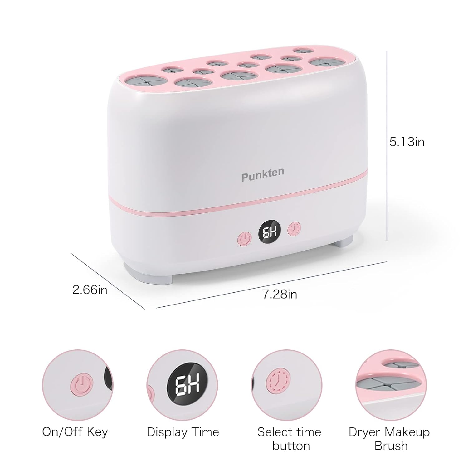 Makeup Brush Dryer Machine,Can Drying 12pcs Makeup Brushes,2pcs Sponges Or Powder Puff AT Once,Baked Slowly At Constant Temperature Without Hurting The Bristles,USB Charge(Type-C) - Image 5