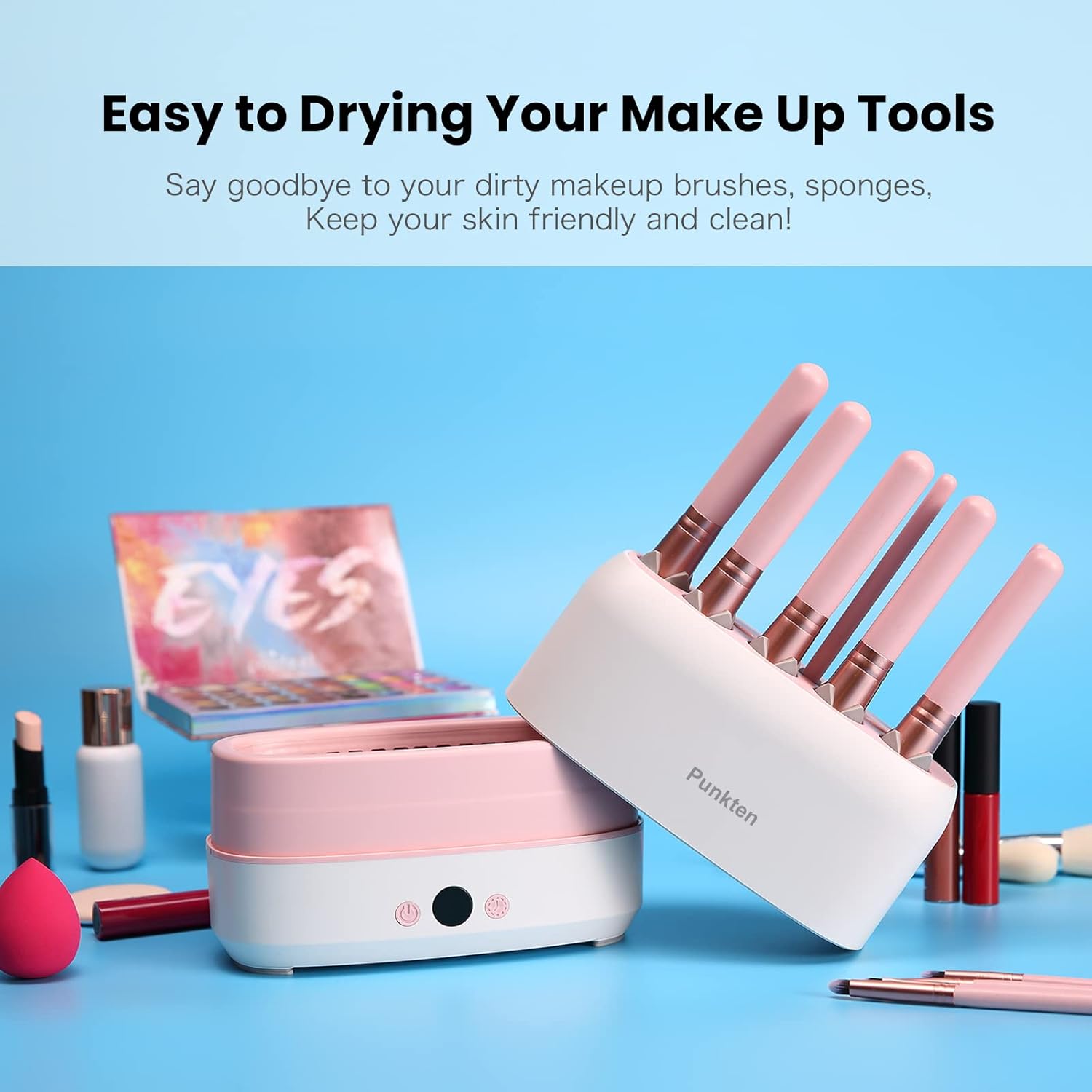 Makeup Brush Dryer Machine,Can Drying 12pcs Makeup Brushes,2pcs Sponges Or Powder Puff AT Once,Baked Slowly At Constant Temperature Without Hurting The Bristles,USB Charge(Type-C) - Image 6