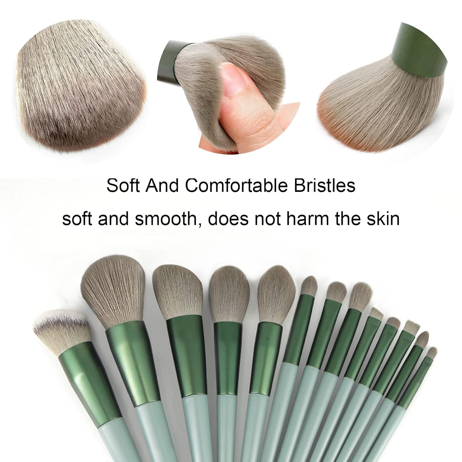 Makeup Brushes 22 Pcs Makeup Kit,Foundation Brush Eyeshadow Brush Make up Brushes Set (Green, 22 Piece Set Large) - Image 2