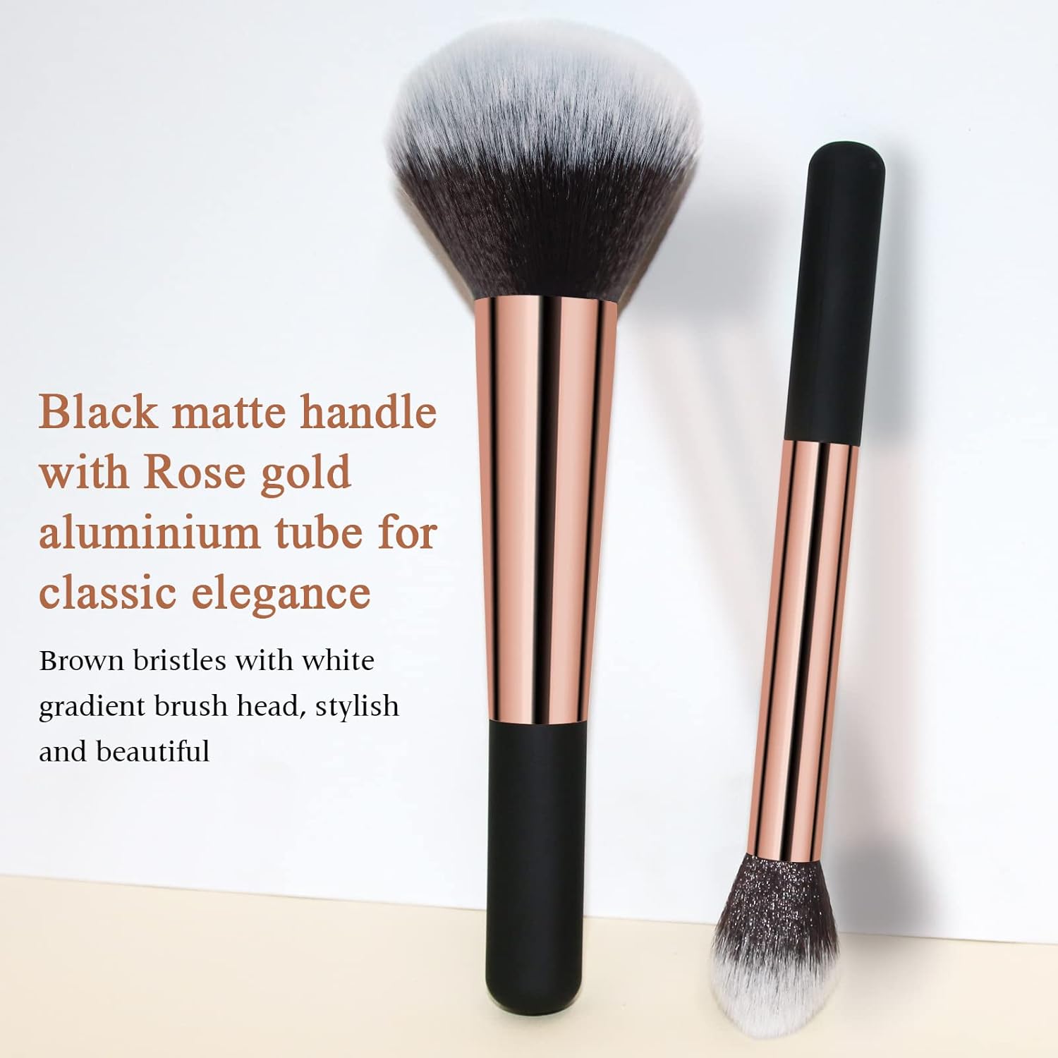 Makeup Brushes Banidy Powder Foundation Brush Flawless Powder Brush Set with Highlighter Brush Blush Brush with Wooden Handle Perfect for Blending, Buffing Liquid, Powder, Foundation, Cream, Concealer - Image 6