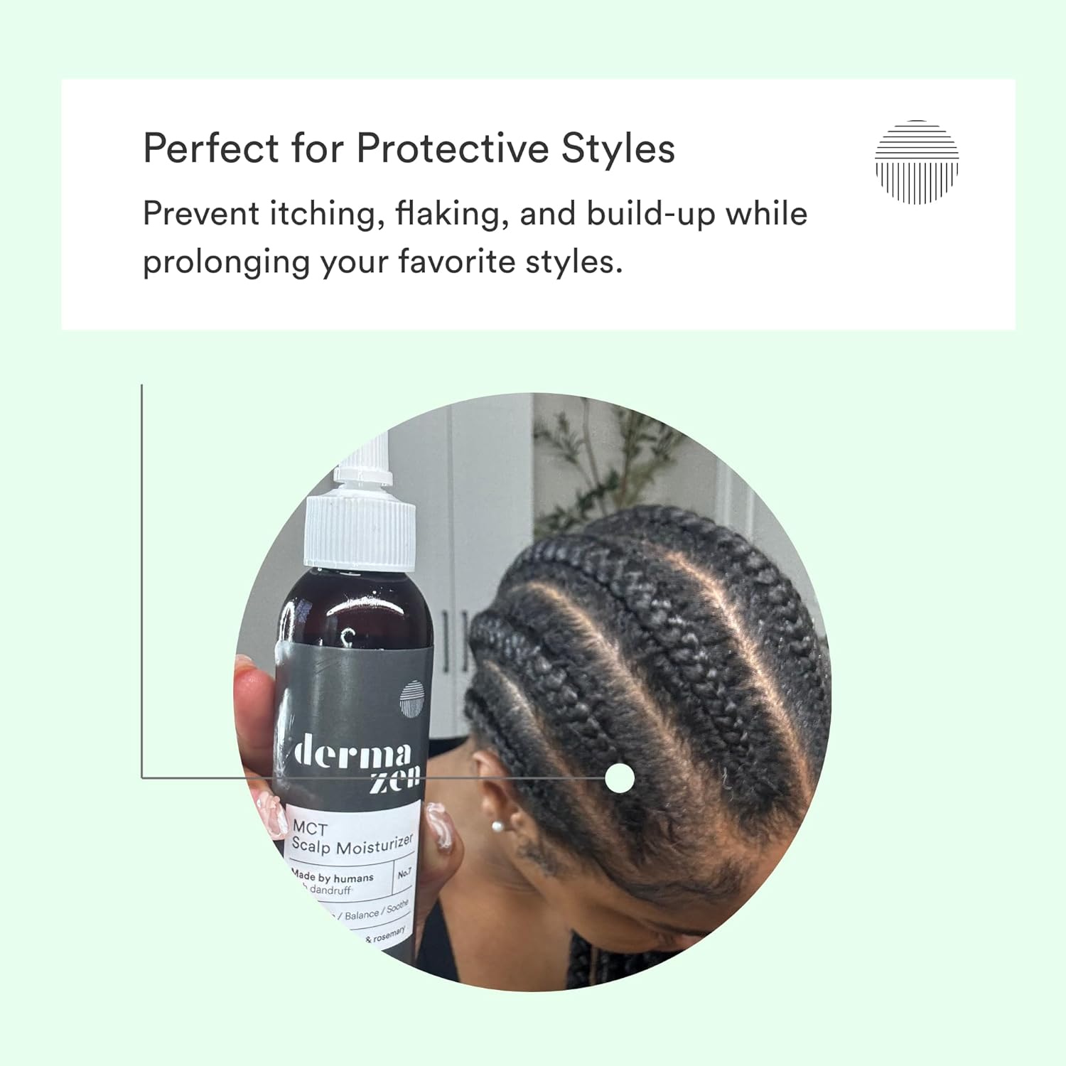 Malassezia-Safe MCT Scalp Moisturizer for Men & Women - Natural Treatment for Dry, Flaky Scalp | Tea Tree & Rosemary Essential Oils for Hydration, Itch Relief & Hair Growth Support - 4oz - Image 3