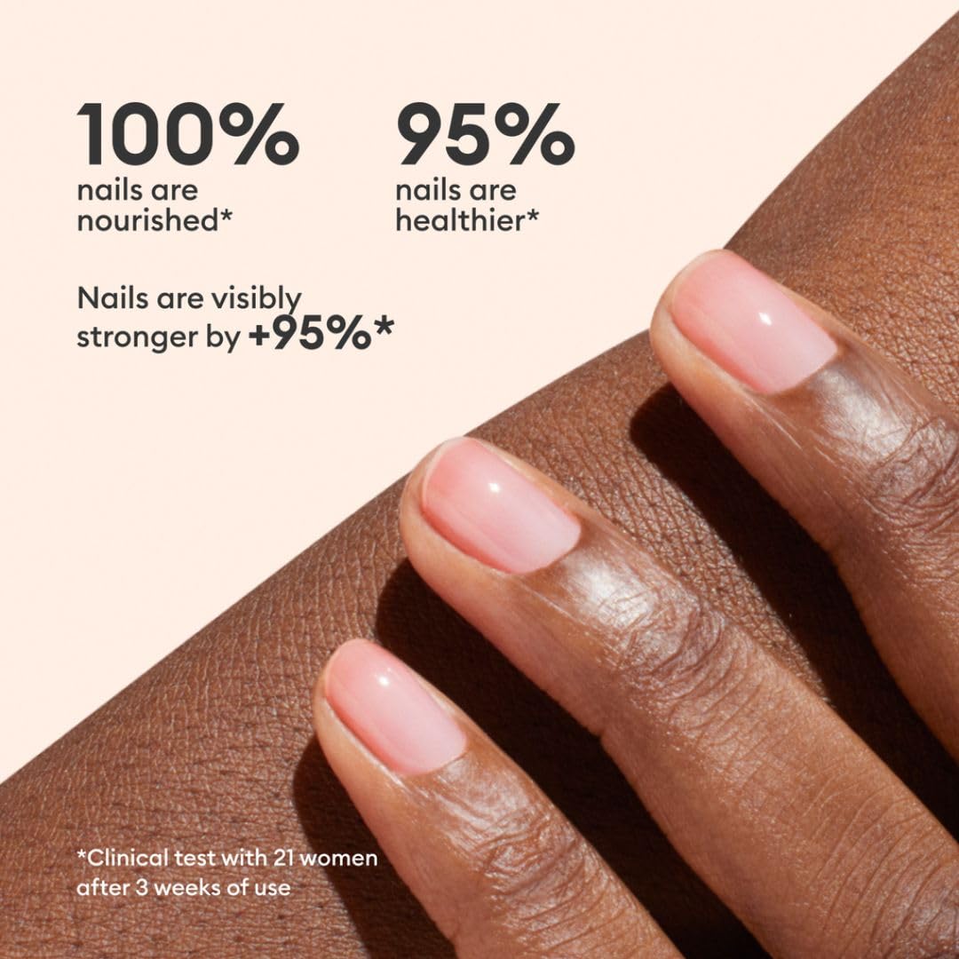 Manucurist Active Glow Raspberry Nail Polish & Care - Ultra-Glowy 2 in 1 Nail Concealer & Care - Plant-Based Ingredients: Sweet Almond Oil, Raspberry for Nourished Nail Rosy Mirror-Like Shine - Image 4
