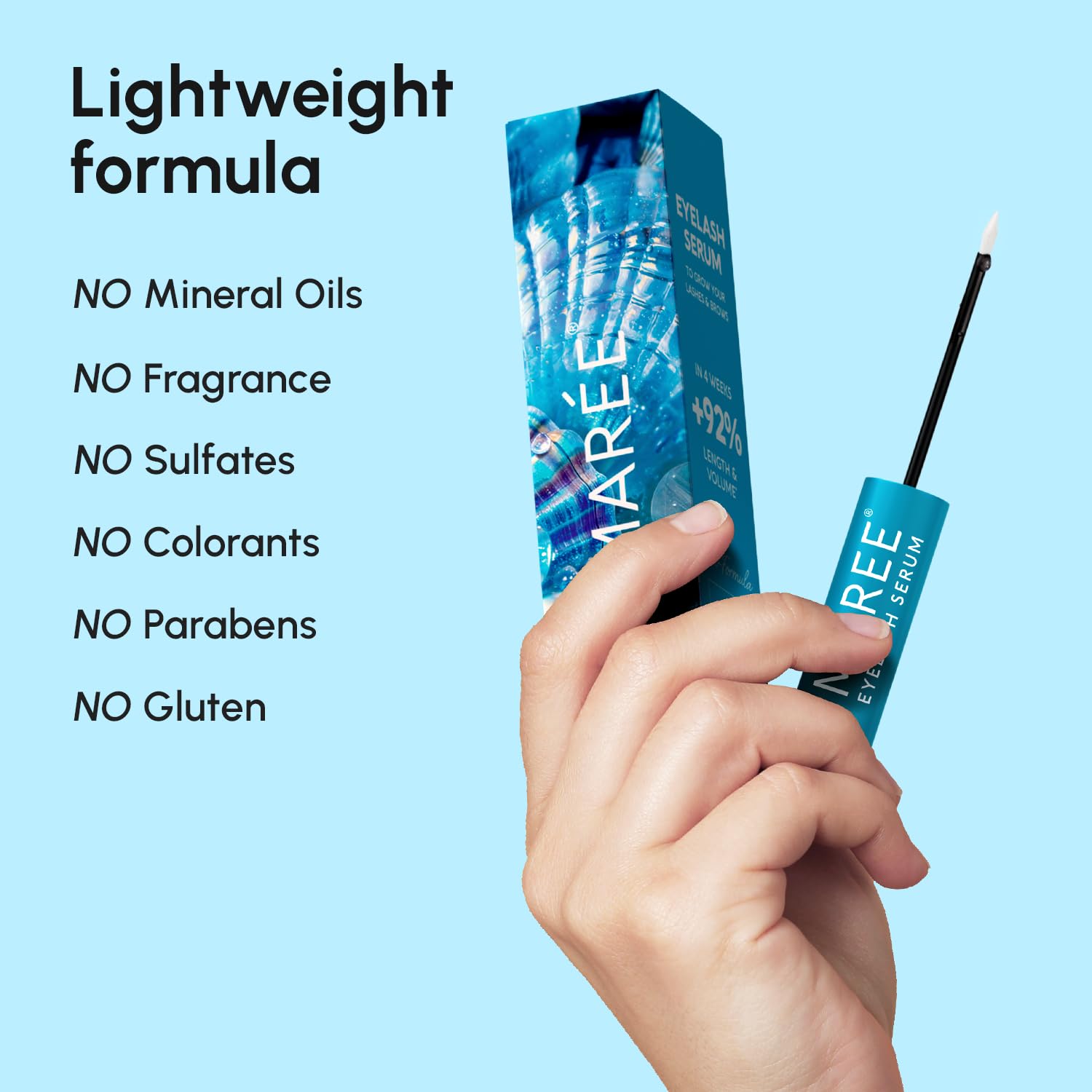 MAREE Eyelash Serum To Grow Lashes & Brows - Eye Lash Serum for Eyelash Growth Without Prostaglandin - Rapid Enhancing Lash Growth Eyebrow Boost Oil - Sérum De Pestañas Suero Para Pestañas Crecimiento - Image 10
