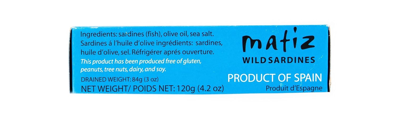 Matiz Sardines in Olive Oil, 4.2 Ounce Can (Pack of 5) Spanish Gourmet Wild Caught Natural Fish for Tapas, Snacks, or Meals, Protein Rich, Sealed Freshness - Image 3