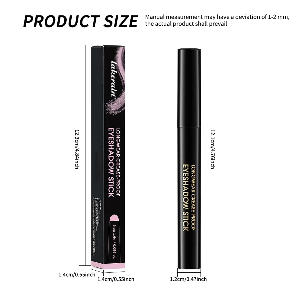 Matte Cream Eyeshadow Stick, Light Blue Eye Shadow Stick for Women【Waterproof】【Long-Lasting】【Ultra-Blendable Formula】 Rotatable Cream Eye Shadow Pencil Crayon (#10) - Image 9