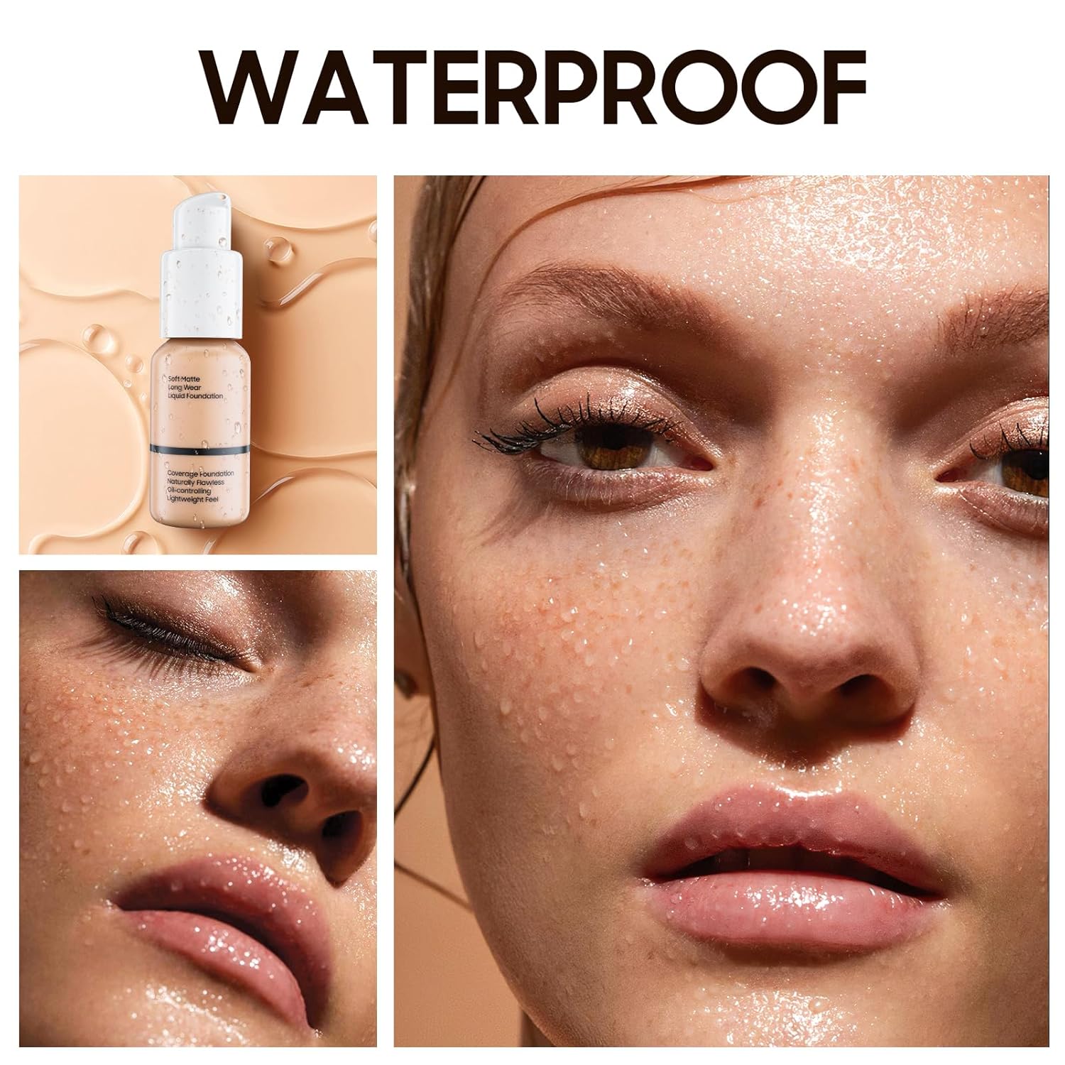 Matte Liquid Foundation Full Coverage - Flawless & Lightweight Oil Control Foundation Makeup, Long-Lasting Waterproof Concealer Cream for All Skin Types, 1 Fl Oz (#104 Buff Beige) - Image 7