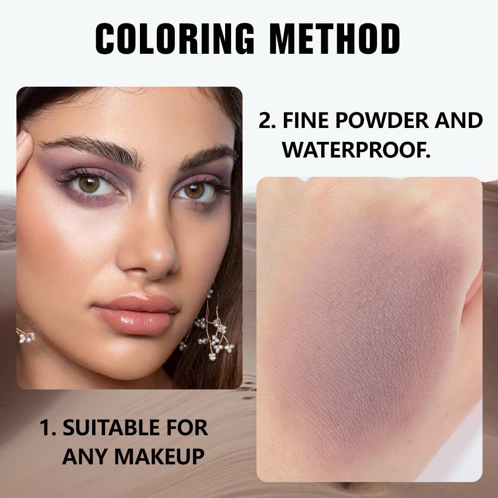 Matte Single Eye Shadow Palette Makeup, Matte Mauve Taupe Monochrome Eyeshadow For Old Women, Mini Single Pressed Pigmented Waterproof Sombras Para Ojos,Vegan, Talc, Paraben&Cruelty Free, 05 - Image 4
