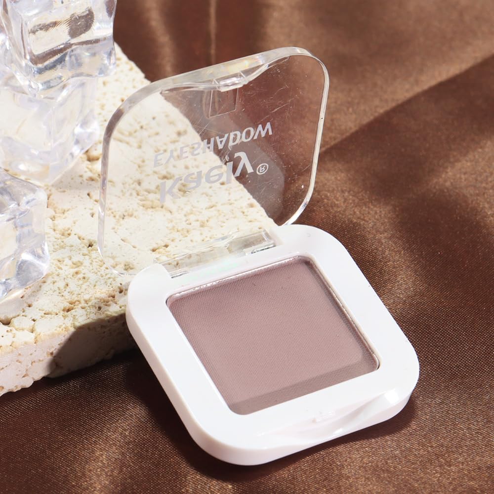 Matte Single Eye Shadow Palette Makeup, Matte Mauve Taupe Monochrome Eyeshadow For Old Women, Mini Single Pressed Pigmented Waterproof Sombras Para Ojos,Vegan, Talc, Paraben&Cruelty Free, 05 - Image 5