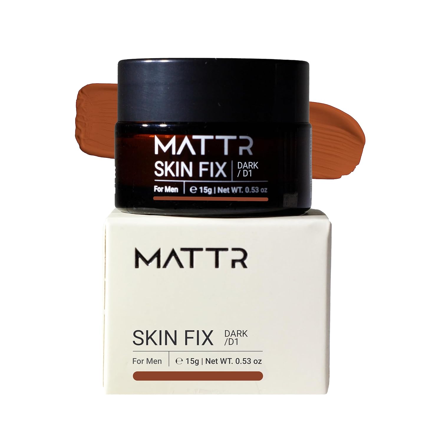 MATTR Skin Fix - Luxury - Easy for Men - Tinted Concealer - Visibly Covers Fine Lines, Under-Eye Bags, Razor Burns, Pimples - Vegan Makeup - Perfect for Gym Bag or Travel - 15g (D1)