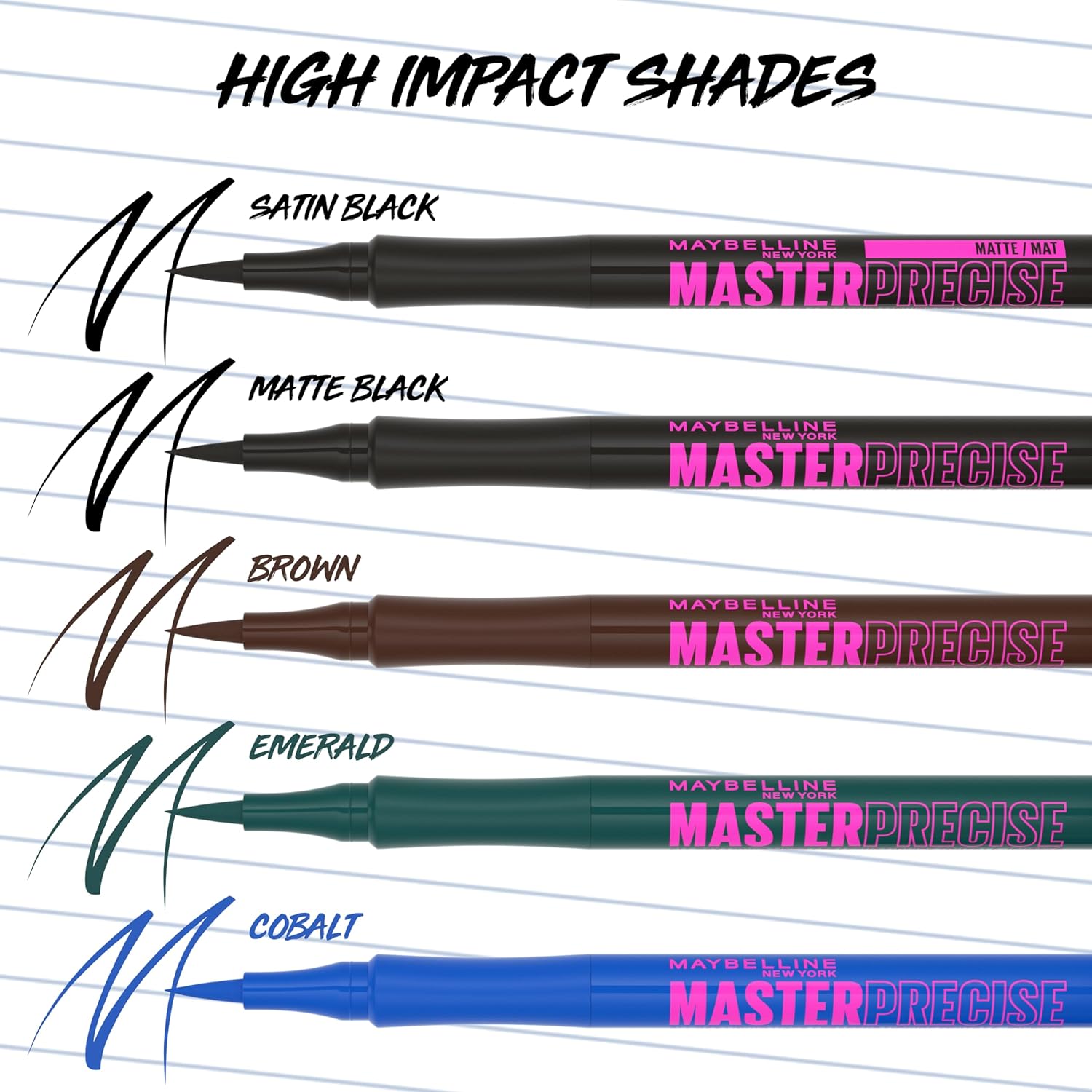 Maybelline Eyestudio Master Precise All Day Waterproof Liquid Eyeliner Makeup, Black, 2 Count (Packaging May Vary) - Image 6