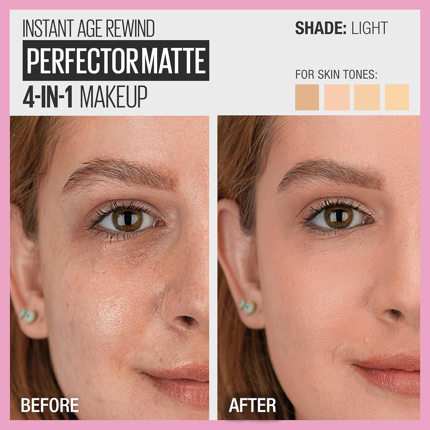 Maybelline Instant Age Rewind Instant Perfector 4-In-1 Matte Makeup, 01 Light, 1 Count - Image 3