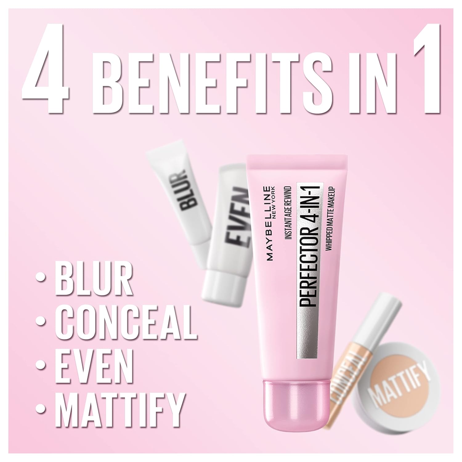 Maybelline Instant Age Rewind Instant Perfector 4-In-1 Matte Makeup, 02 Light/Medium, 1 Count - Image 4