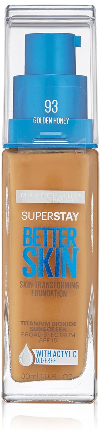 Maybelline New York Super Stay Better Skin Foundation, Golden Honey, 1 fl. oz.