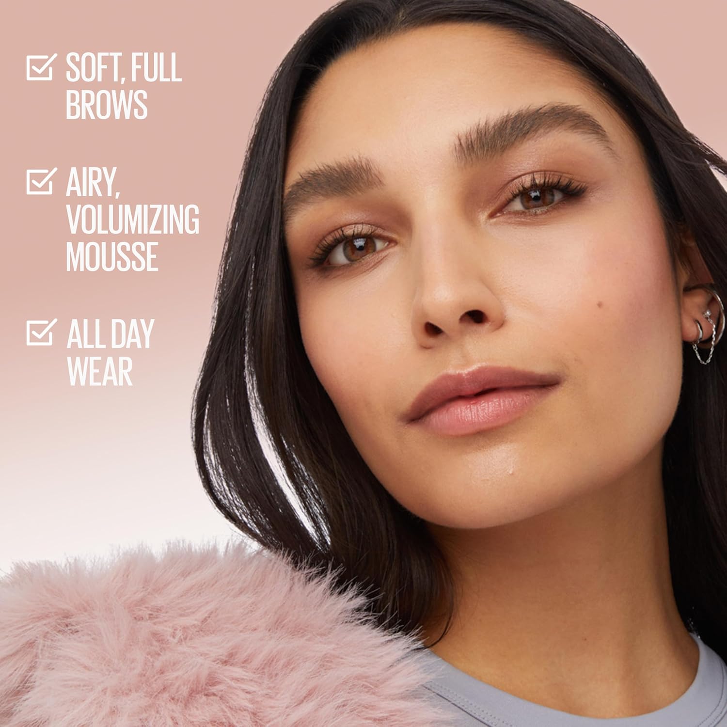 Maybelline Superfluff Volumizing Brow Mousse, All Day Tinted Brow Gel For Soft Full Brows, Soft Brown, 1 Count - Image 3