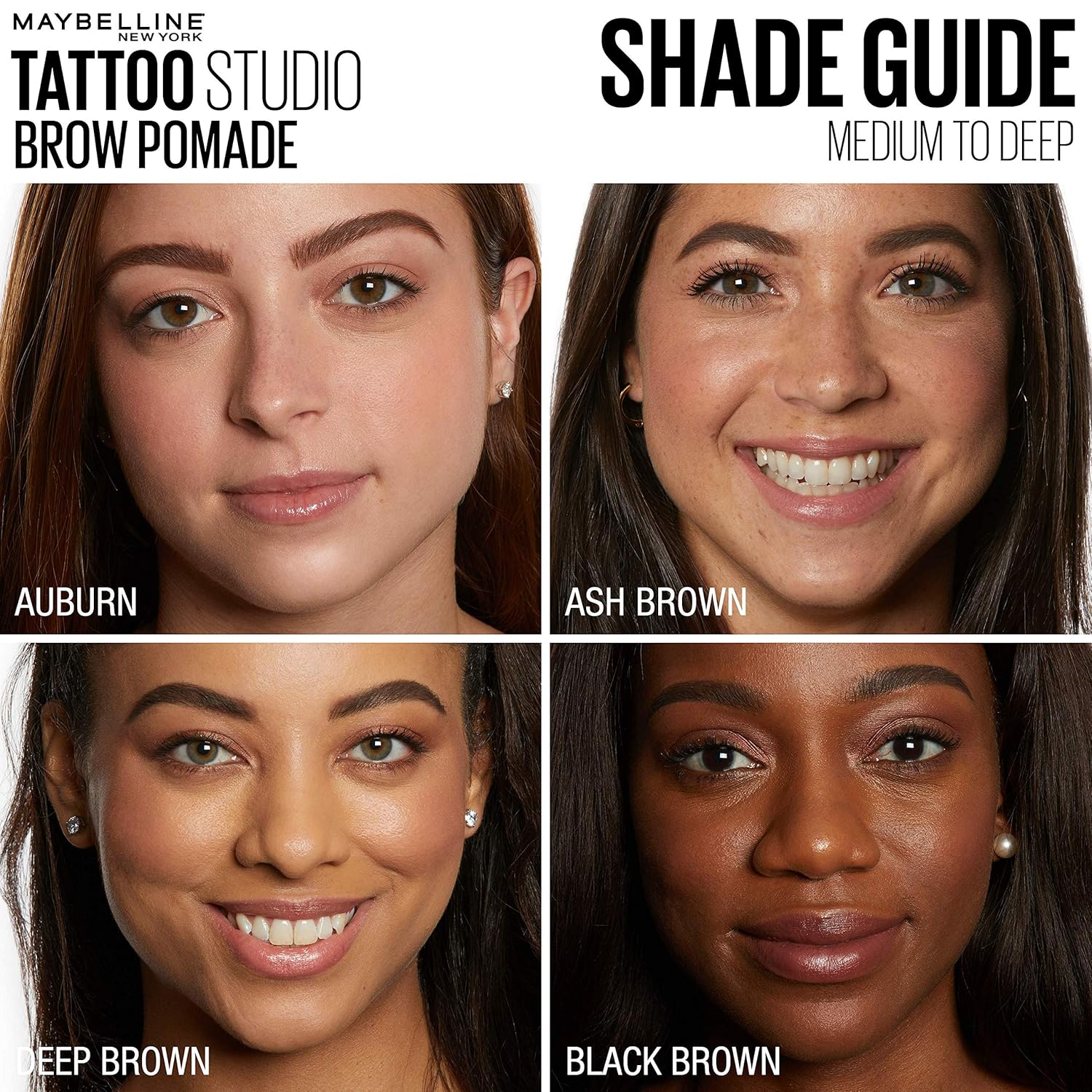 Maybelline TattooStudio Brow Pomade Long Lasting, Buildable, Eyebrow Makeup, Ash Brown, 1 Count - Image 11