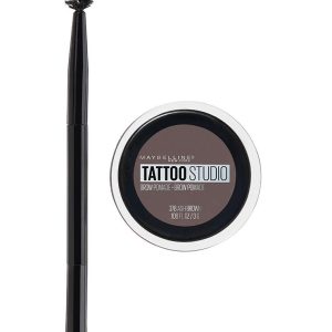 Maybelline TattooStudio Brow Pomade Long Lasting, Buildable, Eyebrow Makeup, Ash Brown, 1 Count