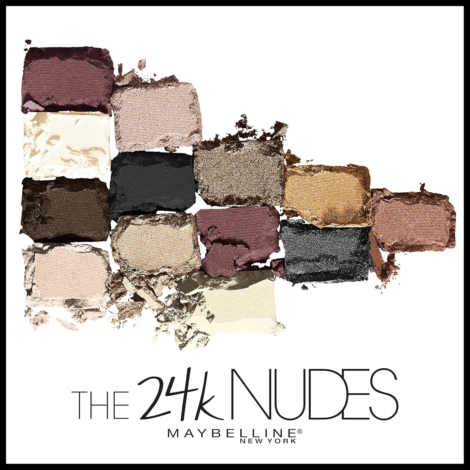 Maybelline The 24K Nudes Gold Eyeshadow Palette Makeup, 12 Pigmented Matte & Shimmer Shades, Blendable Powder, 1 Count - Image 3