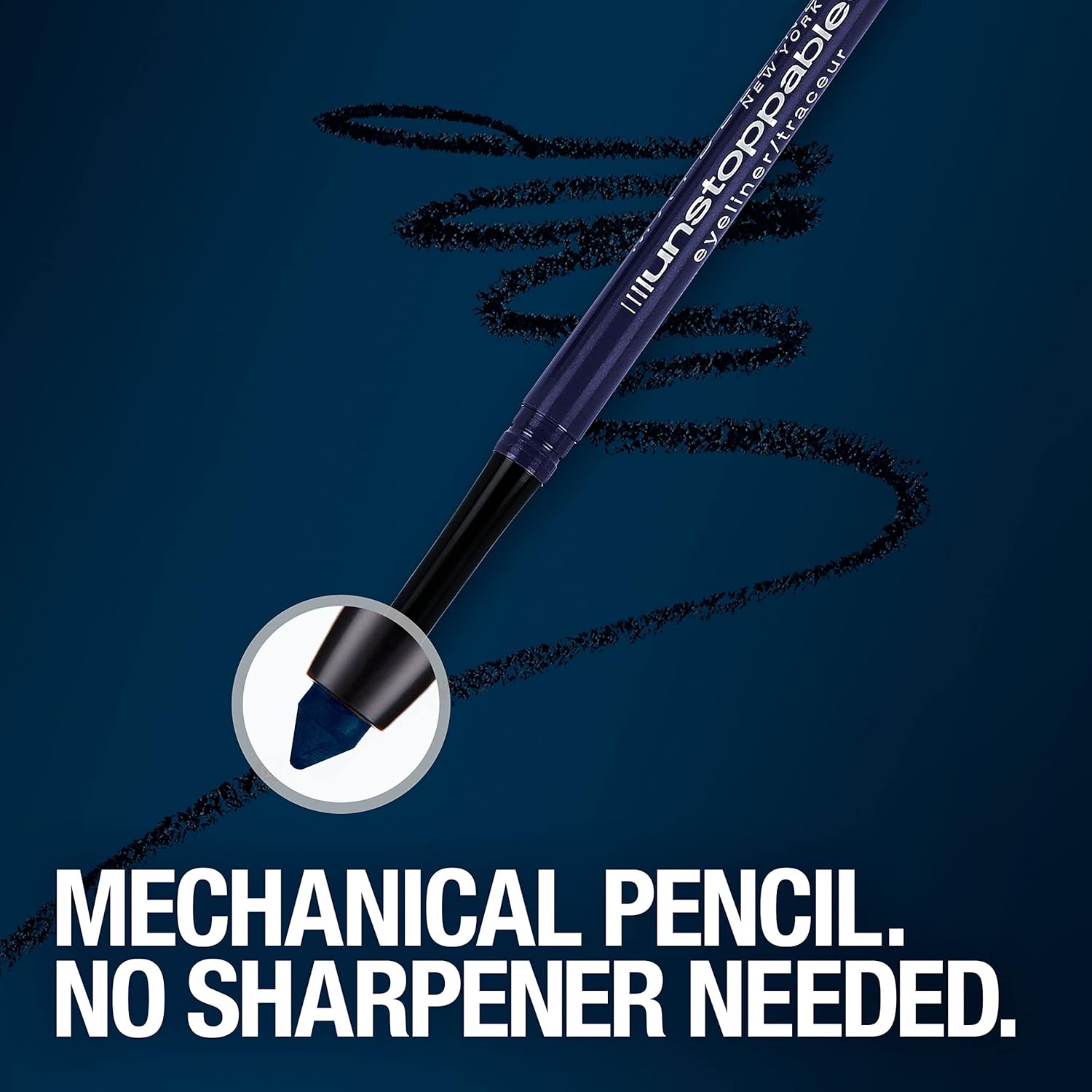 Maybelline Unstoppable Waterproof Mechanical Black Eyeliner Pencil, Easy to Apply, Smooth Glide, Up to 24 Hour Wear, Onyx, Pack of 2 - Image 7