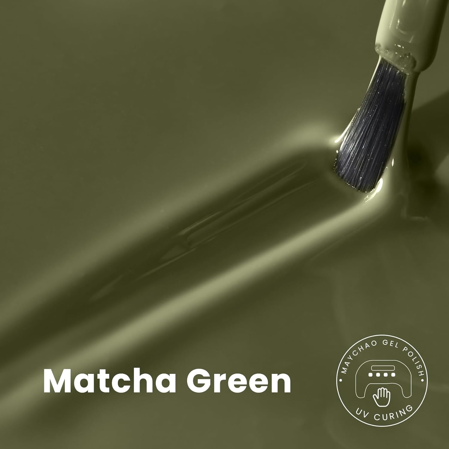 MAYCHAO 15ML Gel Nail Polish 1Pc Matcha Green Gel Polish Soak Off UV LED Nail Polish Nail Art Starter Manicure Salon DIY at Home, 0.5 OZ - Image 2