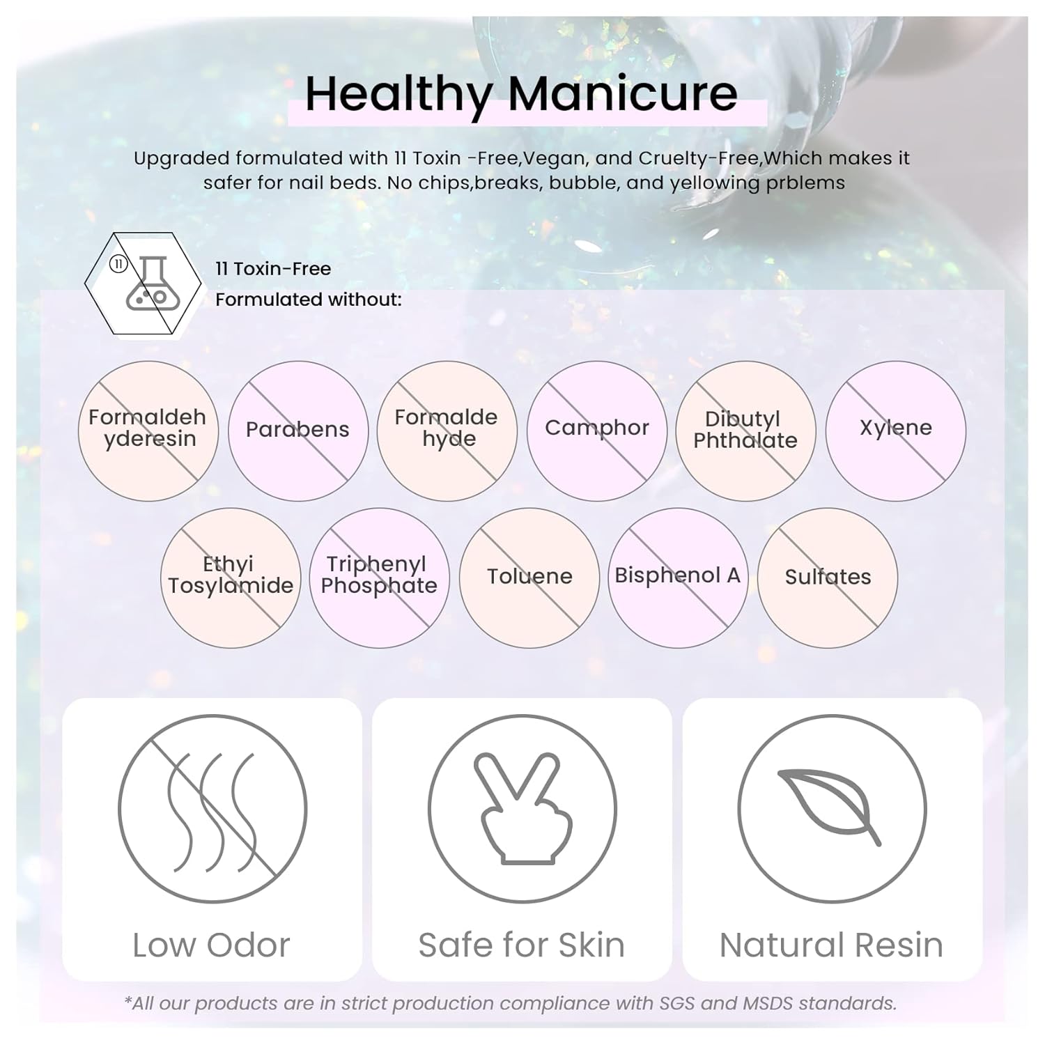 MAYCHAO 15ML Light Green Glitter Gel Nail Polish 1Pc Green Shimmer Gel Polish Soak Off UV LED Nail Polish Nail Art Starter Manicure Salon DIY at Home, 0.5 OZ - Image 5