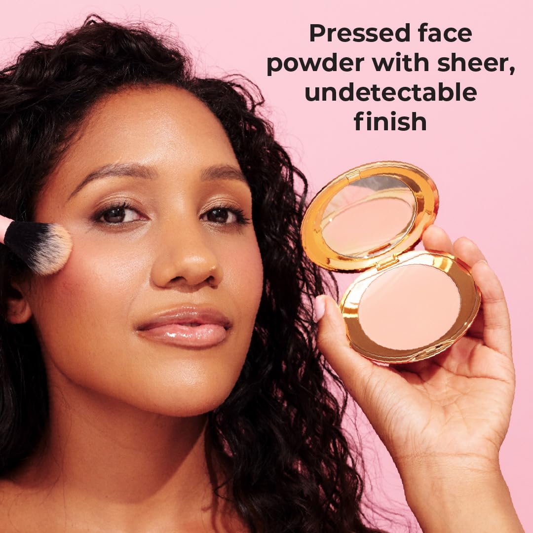 MCoBeauty Miracle Flawless Pressed Powder, Medium Warm Shade, Oil-Control, Soft-Focus Finish with Hydrating Rose Flower Extract & Sweet Almond Oil, Vegan, Cruelty Free Cosmetics - Image 5
