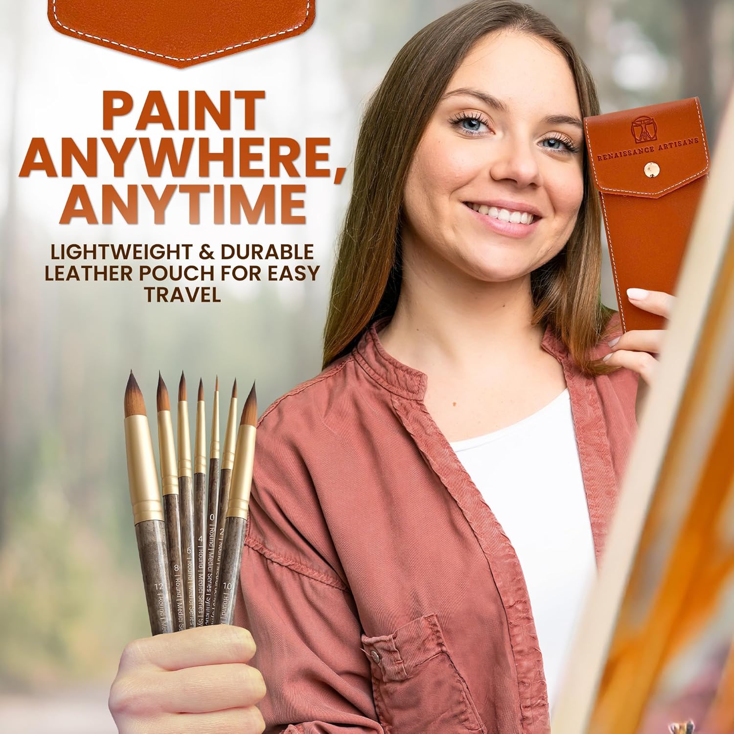 Medici Series - Round Watercolor Brushes (7 Pieces). Kolinsky Sable Performance, Outstanding Color Flow, Durable Design & Precision Shape Retention - Image 7