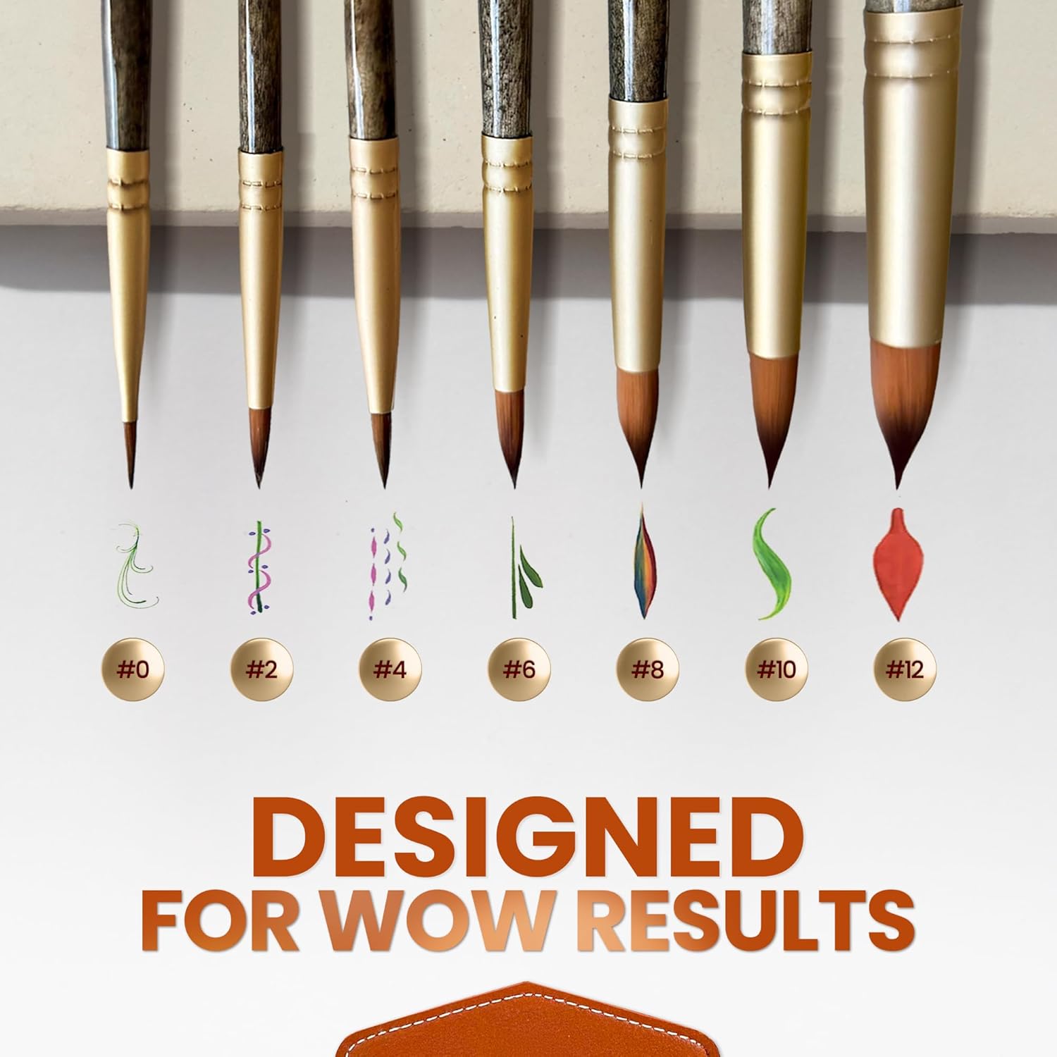 Medici Series - Round Watercolor Brushes (7 Pieces). Kolinsky Sable Performance, Outstanding Color Flow, Durable Design & Precision Shape Retention - Image 5