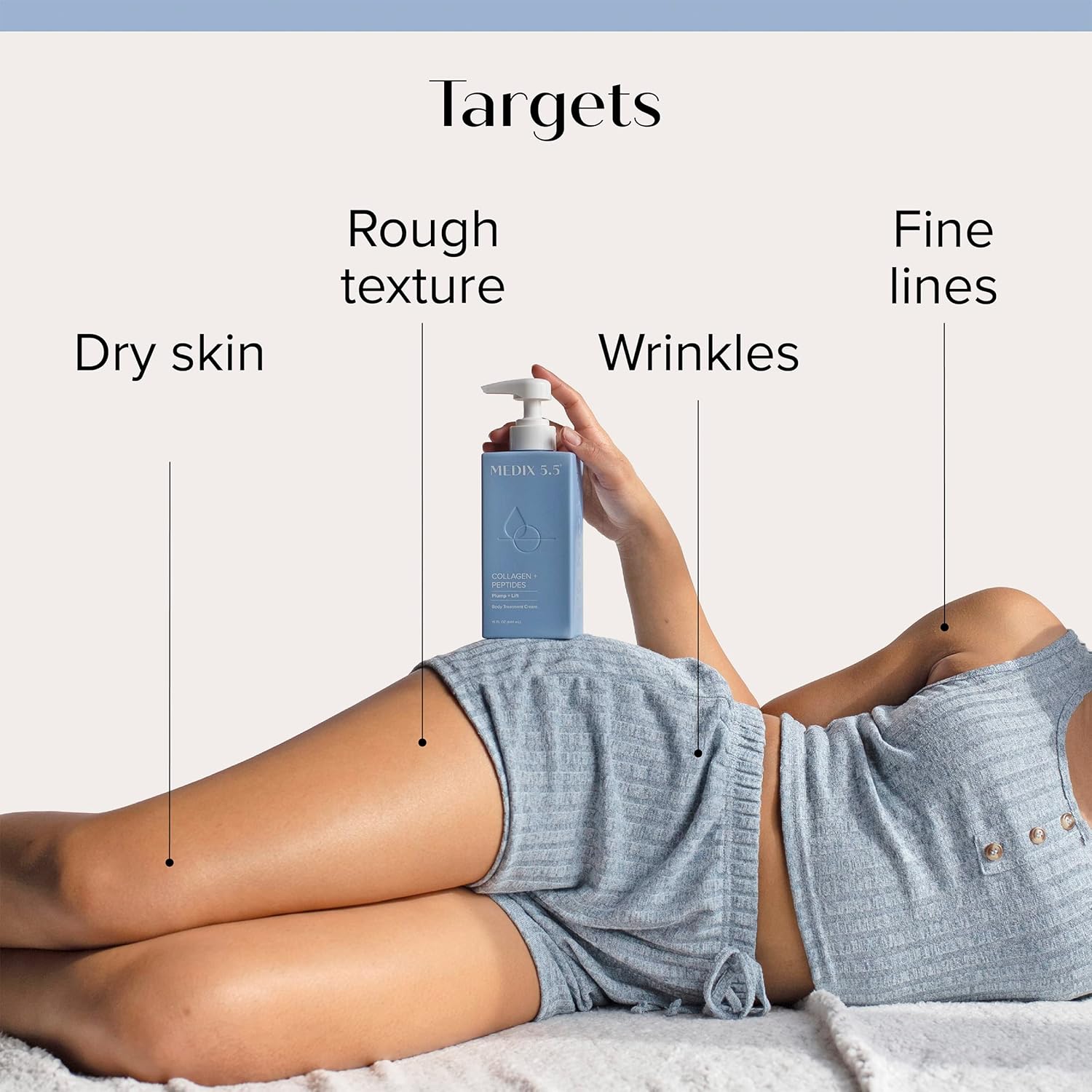MEDIX 5.5 Retinol Cream + Collagen Cream Skin Care Set Moisturizer Body & Face Lotion | Firming Body Lotion Set Reduces Look Of Sagging Skin, Cellulite, Sun Damage & Crepey Skin For Women, 2PC Bundle - Image 5