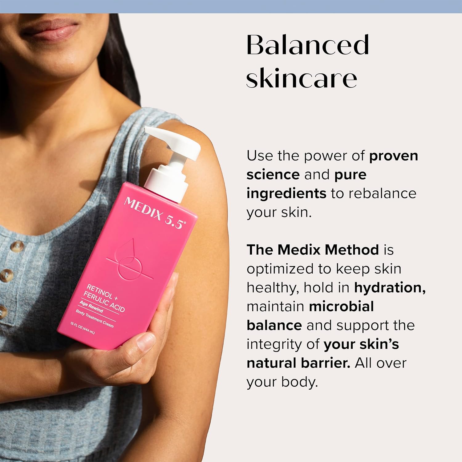 MEDIX 5.5 Retinol Cream + Collagen Cream Skin Care Set Moisturizer Body & Face Lotion | Firming Body Lotion Set Reduces Look Of Sagging Skin, Cellulite, Sun Damage & Crepey Skin For Women, 2PC Bundle - Image 9
