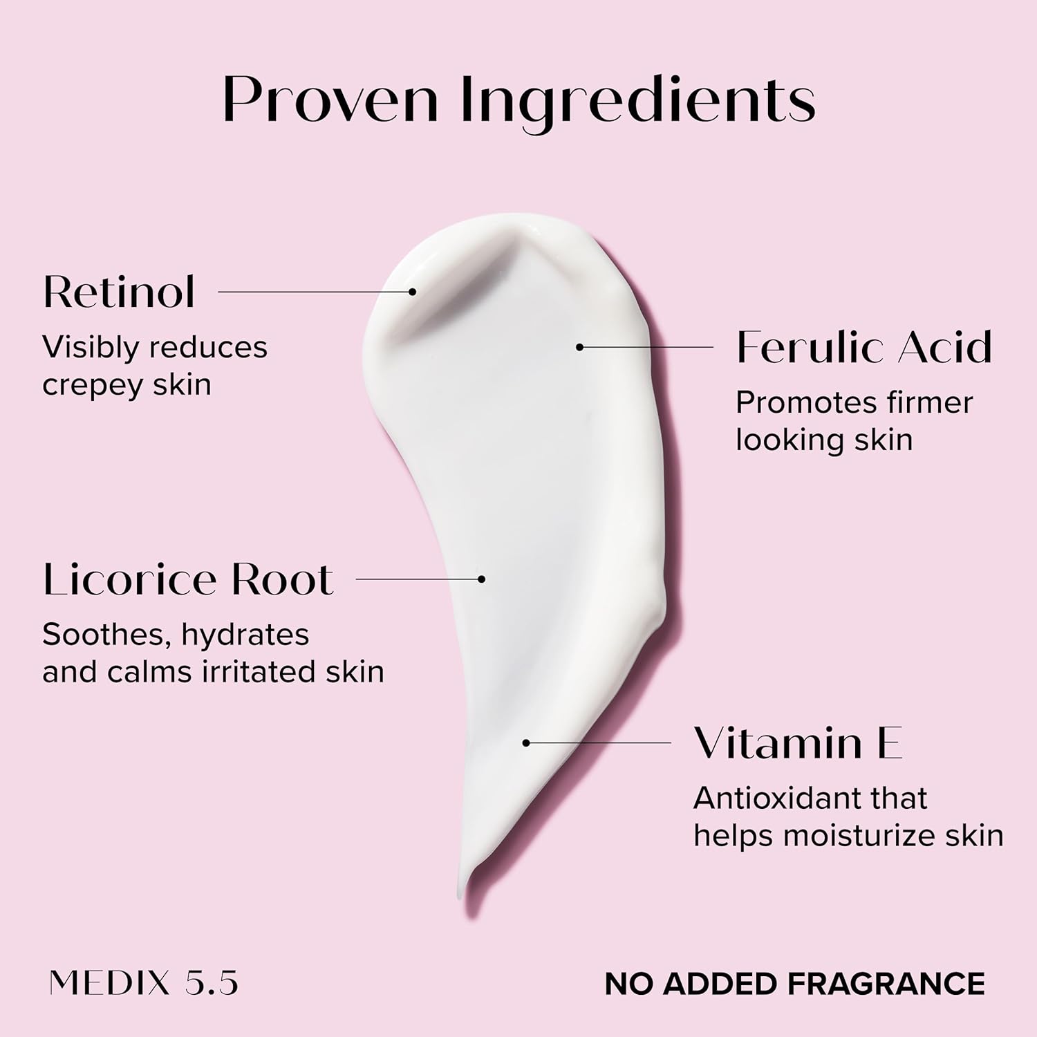 MEDIX Fragrance Free Retinol Body Lotion Crepey Skin Care Treatment | Firming Body & Face Moisturizer | Anti Aging Retinol Cream For Face Targets Look Of Crepe Skin & Wrinkles, 15 Fl Oz - Image 3