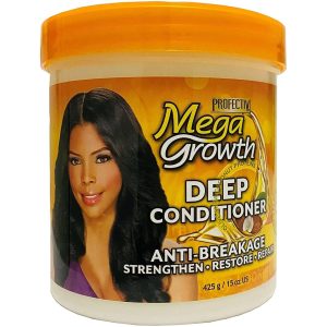 Mega Growth Anti-Breakage Strengthening Deep Conditioner - Hydrating Hair Mask, Restores & Repairs Damaged Fragile Hair, Revitalizes, Renews, Protects From Damage, Restores Softness & Shine, 15 oz.