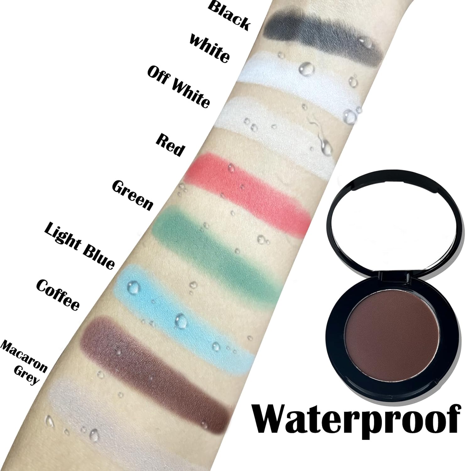 MEICOLY Brown Single Eyeshadow with Mirror,Matte Coffee Eye Shadow for Halloween Makeup,Pressed Powder Eyeshadow,Matte Shade Eyelid Color Eye Makeup for Women,High Pigment,Long Wear,Waterproof - Image 4