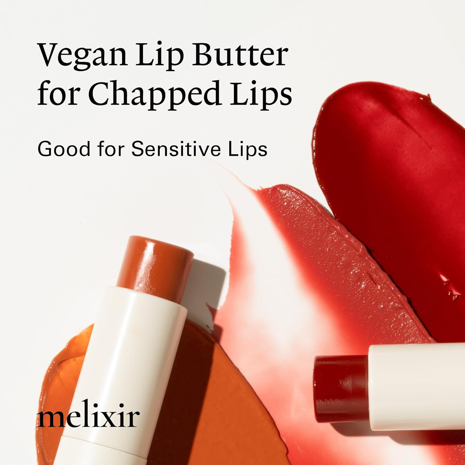 Melixir Vegan Lip Butter #05 Dewy Rose(Tinted) (+14 more colors), Easter Basket Stuffers, Bee Free, Petrolatum Free, Deep Nourishing Plant-Based Vegan Chapstick, Lip Balm for Dry, Cracked and Chapped Lips, Moisturizing Lip Care Spring Gift - Image 2