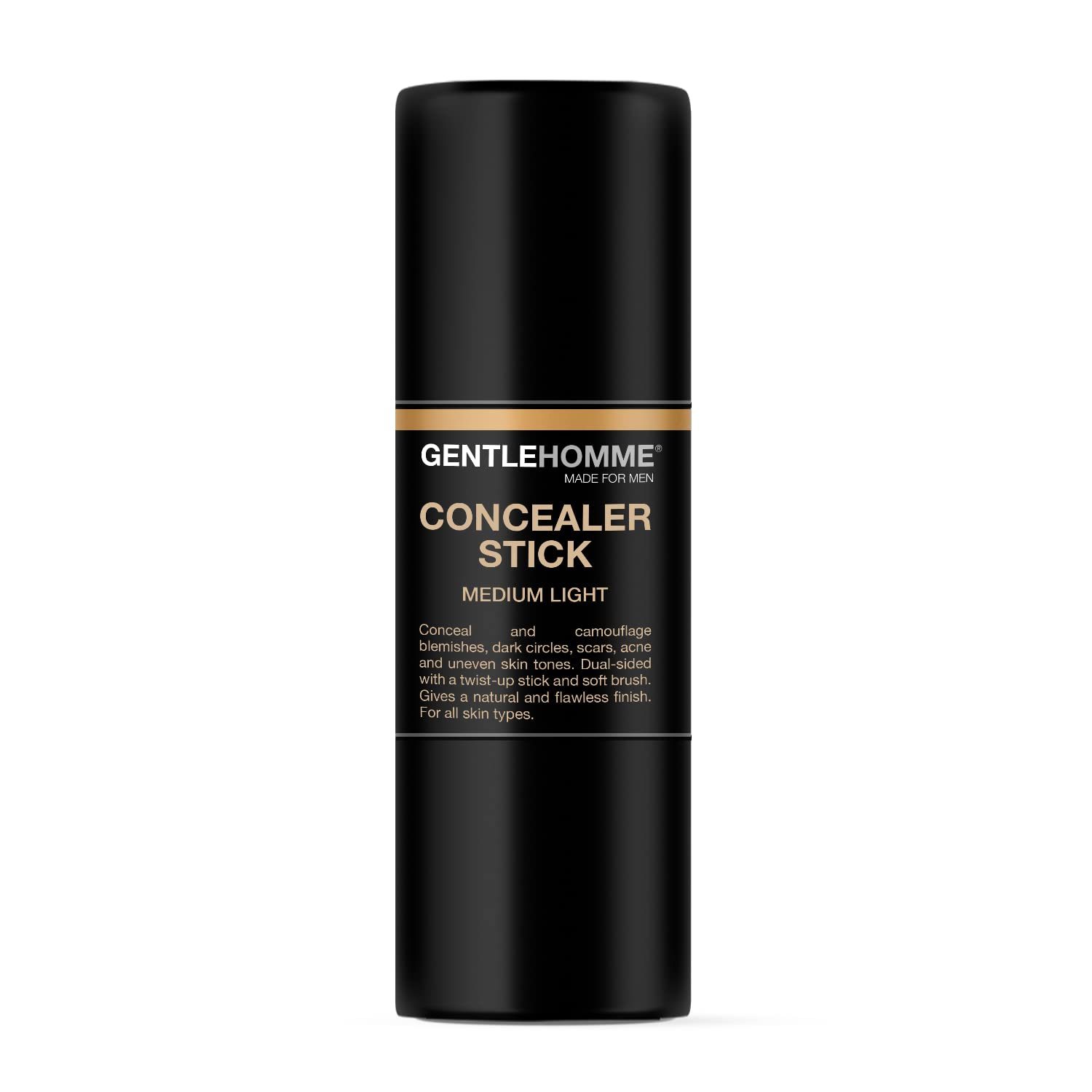 Men's Concealer Stick with Brush for Dark Circles Eraser, Medium Light - Image 3