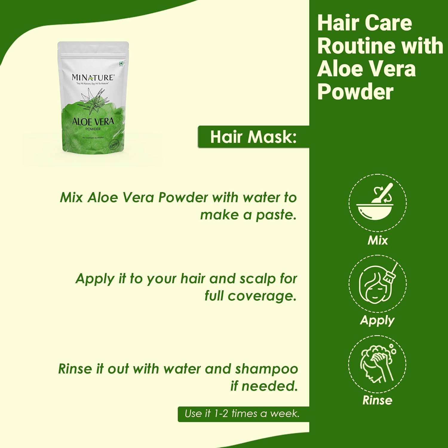 Mi Nature 100% Aloevera Powder (Aloe Barbadenis) 100g (3.5 oz)| Pure Aloe Vera Leaf Powder | DIY for Skin, Health & Hair - Image 4