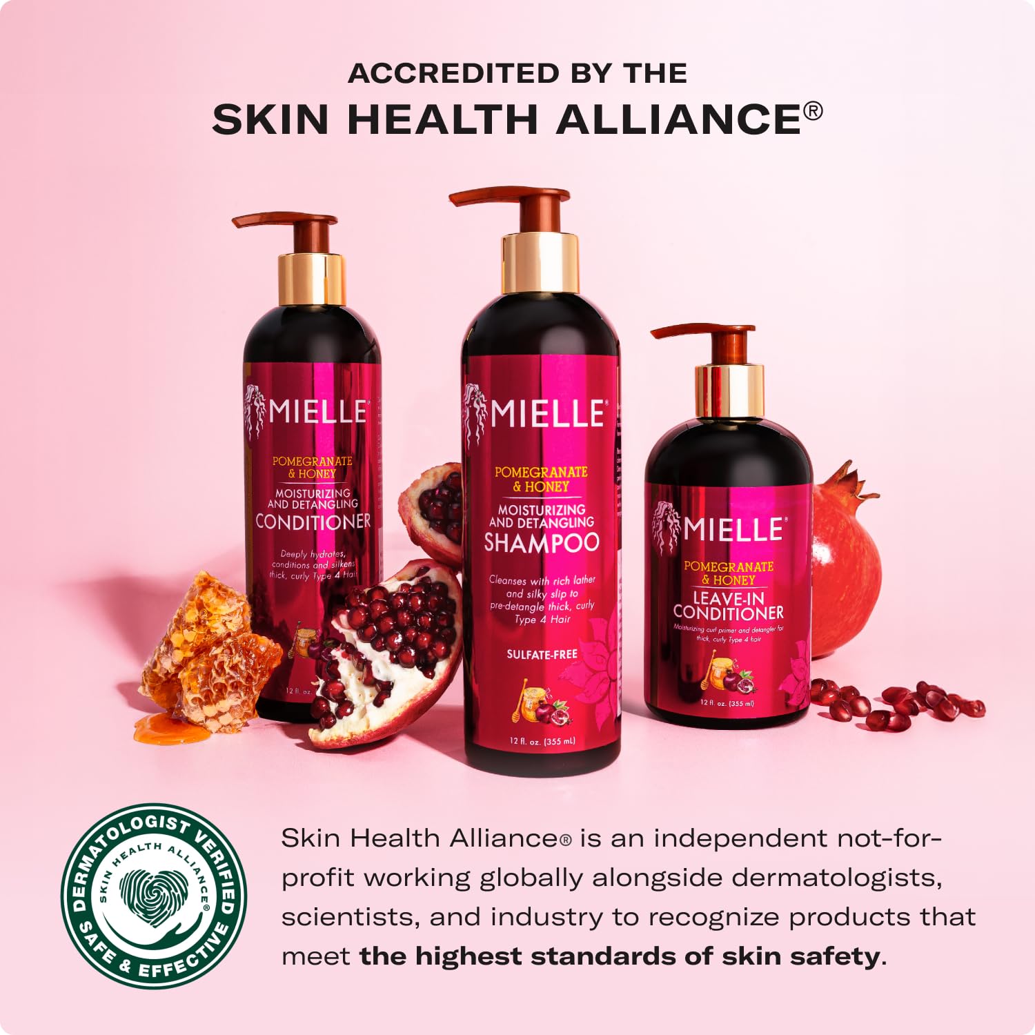 Mielle Organics Curl Smoothie with Pomegranate, Moisturizing Curl Cream for Thick Type 4 Curly Hair, 12 Ounces - Image 2