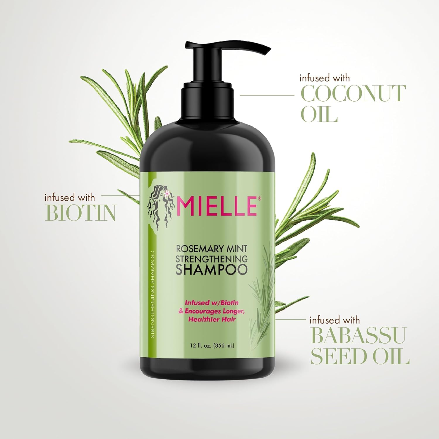 Mielle Organics Rosemary Mint Strengthening Shampoo Infused with Biotin, Cleanses and Helps Strengthen Weak and Brittle Hair, 12 Ounces - Image 9