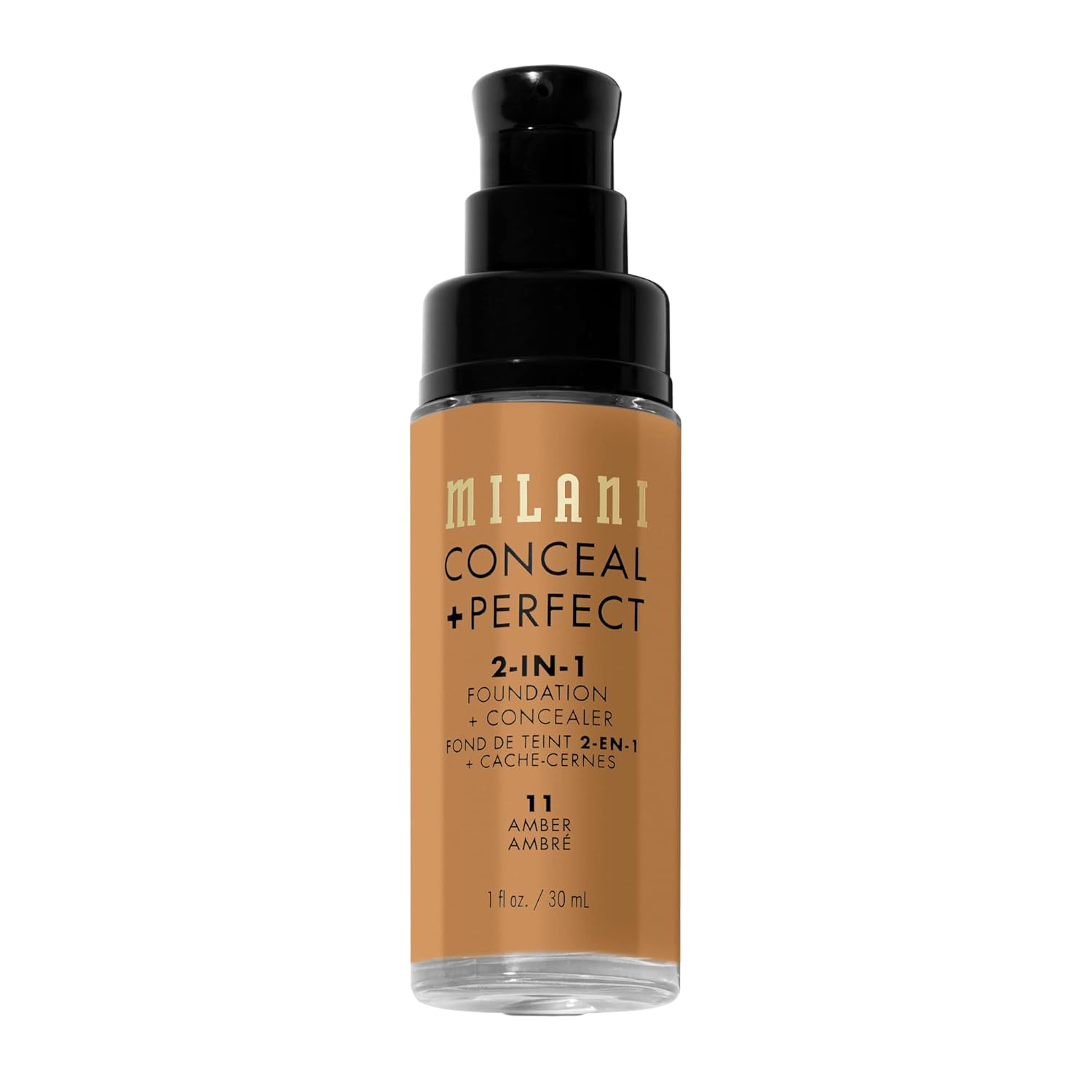 Milani Conceal + Perfect Waterproof 2-in-1 Foundation & Concealer Amber 1 fl oz - Image 4