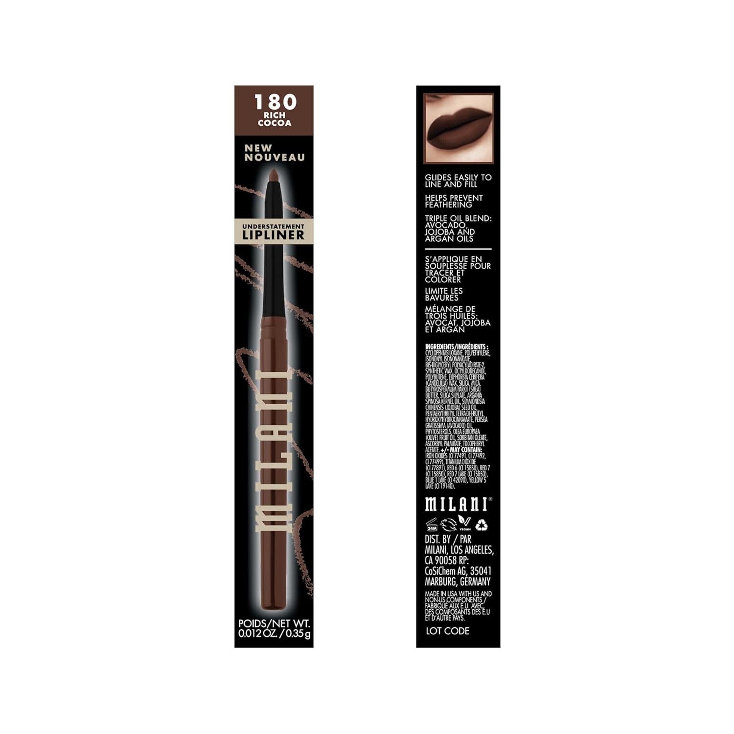 Milani Understatement Lipliner Pencil - Highly Pigmented Retractable Soft, Easy to Use For Makeup - Image 2