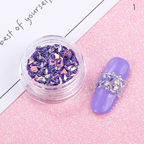 Minejin Nail Art Glitter Decoration Paillette Powder Dust Sequins Tips 12 Pots - Image 4
